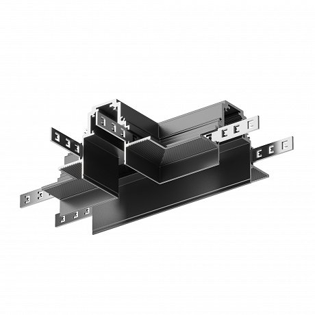 Коннектор Т-образный Gravity встраиваемый черный