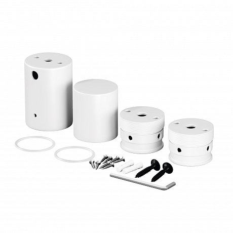 Набор для вертикального накладного монтажа круглого неона 360° D25 белый