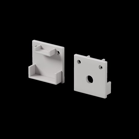 Комплект заглушек (для профиля 20x20) 2 шт., ALM-2020B-EC 642077
