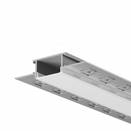 Алюминиевый профиль встраиваемый скрытого монтажа 61x14 (Серебро, 3 м), ALM-011-S-3M 636009