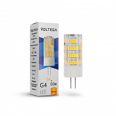 Светодиодная лампа  капсула 5Вт 3000K G4 345°