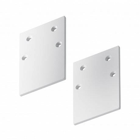 Заглушка торцевая 2шт Gravity накладной белый