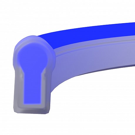 Гибкий неон 25х13 220В 8Вт/м Синий IP65 50м