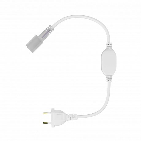 Коннектор питания с сетевой вилкой для гибкого неона 220В 25х13 мм