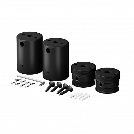 Набор для двухстороннего накладного монтажа круглого неона 360° D18 черный