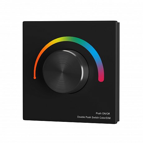 Роторная панель управления RF трехканальная 12-48В Цветная (RGB) 576Вт