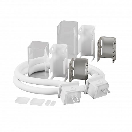 Двусторонний коннектор питания с проводом (30 см) для гибкого неона 17х12 мм