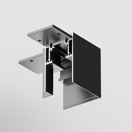 Угловой коннектор S35 накладной черный