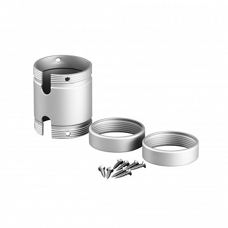 Коннектор соединительный для сращивания круглого неона 360° D25 серебро