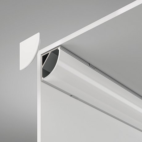 Алюминиевый профиль  накладной угловой  16x16 (Серебро, 2 м), ALM008S-2M