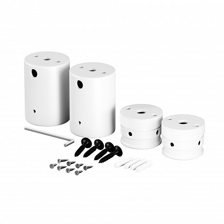 Набор для двухстороннего накладного монтажа круглого неона 360° D25 белый